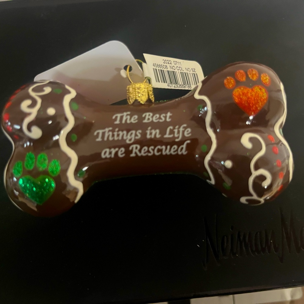 NWT Neiman Marcus Dog Bone Ornament